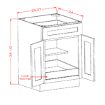 OM-B241RS Oxford Mist Base Cabinets - Image 4