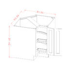 OM-LSB36 Oxford Mist Base Cabinets - Image 4