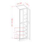 OM-U3096244RS Oxford Mist Tall Cabinets - Image 4