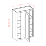 OM-WBC2736 Oxford Mist Wall Cabinets - Image 4