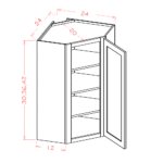 OM-DCW2442 Oxford Mist Wall Cabinets - Image 4