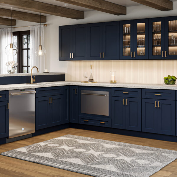 SN-DCW2415GD Shaker NAVY Wall Cabinets