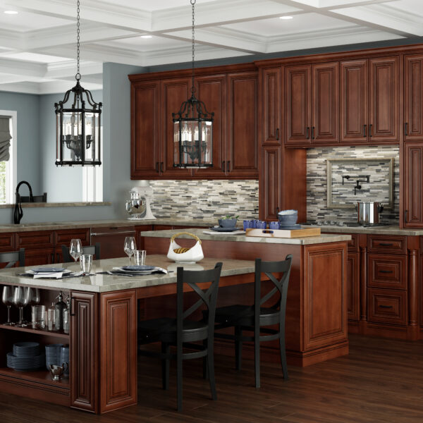 CS-W2118GD Raised Panel Saddle Wall Cabinets