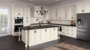 CW-RS36-TypeA Raised Panel Antique White Accessories