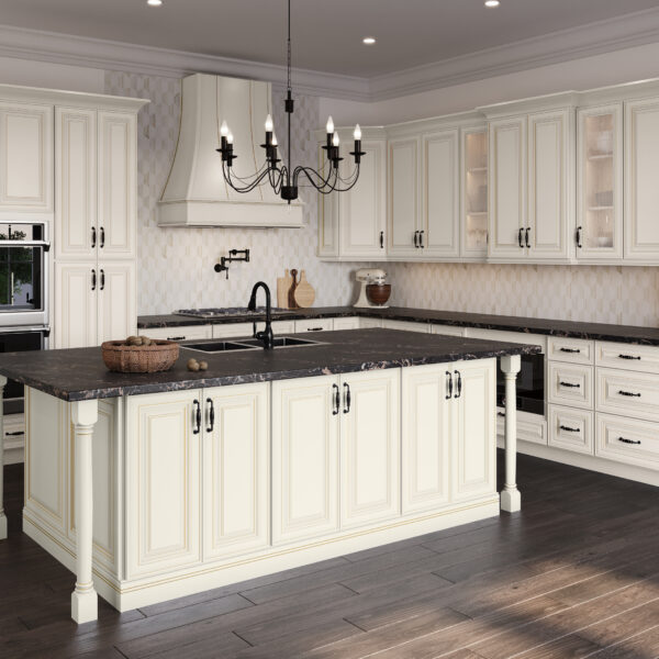 CW-RS33-TypeA Raised Panel Antique White Accessories