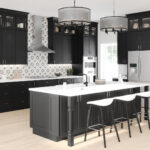 SB-U308424 Shaker BLACK Tall Cabinets