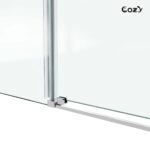 Cozy 44"-49"W x 76"H Frameless Single Sliding Shower Door, 3/8" Tempered Glass - Image 2