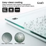 Cozy 44"-49"W x 76"H Frameless Single Sliding Shower Door, 3/8" Tempered Glass - Image 11