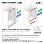 Cozy 44"-49"W x 76"H Frameless Single Sliding Shower Door, 3/8" Tempered Glass - Image 3