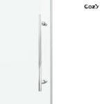 Cozy 44"-49"W x 76"H Frameless Single Sliding Shower Door, 3/8" Tempered Glass - Image 4