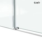 Cozy 50"-55"W x 76"H Frameless Single Sliding Shower Door, 3/8" Tempered Glass - Image 11