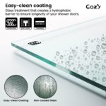Cozy 56"-61"W x 72"H Frameless Double Sliding Shower Door, 3/8" Tempered Glass - Image 9