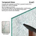 56-61" W x 66" H Frameless Double Sliding Tub Door - Image 7