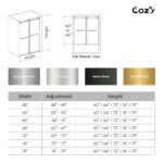 Cozy 56"-61"W x 72"H Frameless Double Sliding Shower Door, 3/8" Tempered Glass - Image 14