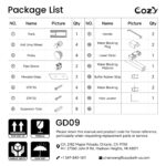 Cozy 56"-61"W x 72"H Frameless Double Sliding Shower Door, 3/8" Tempered Glass - Image 15