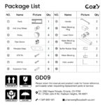 Cozy 50-55" W x 76" H Frameless Double Sliding Shower Door - 3/8" Clear Tempered Glass - Image 15