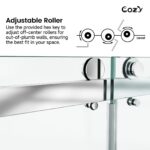 56-61" W x 66" H Frameless Double Sliding Tub Door - Image 14