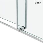 Cozy 56"-61"W x 72"H Frameless Double Sliding Shower Door, 3/8" Tempered Glass - Image 6