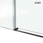 Cozy 44"-49"W x 76"H Frameless Single Sliding Shower Door, 3/8" Tempered Glass - Image 6