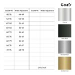 Cozy 44"-49"W x 76"H Frameless Single Sliding Shower Door, 3/8" Tempered Glass - Image 9