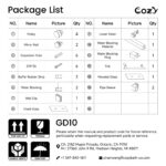 Cozy 44"-49"W x 76"H Frameless Single Sliding Shower Door, 3/8" Tempered Glass - Image 10