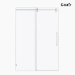 Cozy 44"-49"W x 76"H Frameless Single Sliding Shower Door, 3/8" Tempered Glass - Image 15