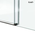 Cozy 44"-49"W x 76"H Frameless Single Sliding Shower Door, 3/8" Tempered Glass - Image 6