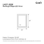 20" x 28" LED Bathroom Vanity Mirror – Wall-Mounted, Dimmable, Anti-Fog, Tempered Glass - Image 6