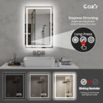 24" x 36" LED Bathroom Vanity Mirror – Wall-Mounted, Dimmable, Anti-Fog, Tempered Glass - Image 9