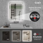 28" x 36" LED Bathroom Vanity Mirror – Wall-Mounted, Dimmable, Anti-Fog, Tempered Glas - Image 9