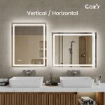 28" x 36" LED Bathroom Vanity Mirror – Wall-Mounted, Dimmable, Anti-Fog, Tempered Glas - Image 11