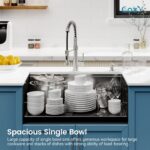 33″x19″ Stainless Steel Kitchen Sink, Single Bowl, Undermount Handmade Sink in Brushed, with Cutting Board, Colander, SS-BR07D-331908 - Image 21