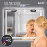 48" x 36" LED Bathroom Vanity Mirror – Wall-Mounted, Dimmable, Anti-Fog, Tempered Glass - Image 2