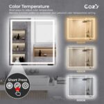 48" x 36" LED Bathroom Vanity Mirror – Wall-Mounted, Dimmable, Anti-Fog, Tempered Glass - Image 4