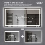 48" x 36" LED Bathroom Vanity Mirror – Wall-Mounted, Dimmable, Anti-Fog, Tempered Glass - Image 8