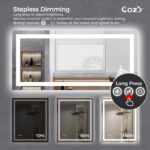 48" x 36" LED Bathroom Vanity Mirror – Wall-Mounted, Dimmable, Anti-Fog, Tempered Glass - Image 10