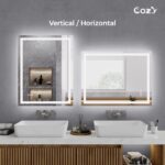 48" x 36" LED Bathroom Vanity Mirror – Wall-Mounted, Dimmable, Anti-Fog, Tempered Glass - Image 12