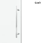 56-61" W x 60" H Frameless Single Sliding Tub Door with 3/8" (10mm) Clear Tempered Glass, Shatter-Resistant Film - Image 3