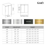 56-61" W x 60" H Frameless Single Sliding Tub Door with 3/8" (10mm) Clear Tempered Glass, Shatter-Resistant Film - Image 10