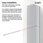 68-73" W X 76" H Frameless Single Sliding Shower Door with 3/8" (10mm) Clear Tempered Glass, Shatter-Resistant Film - Image 9